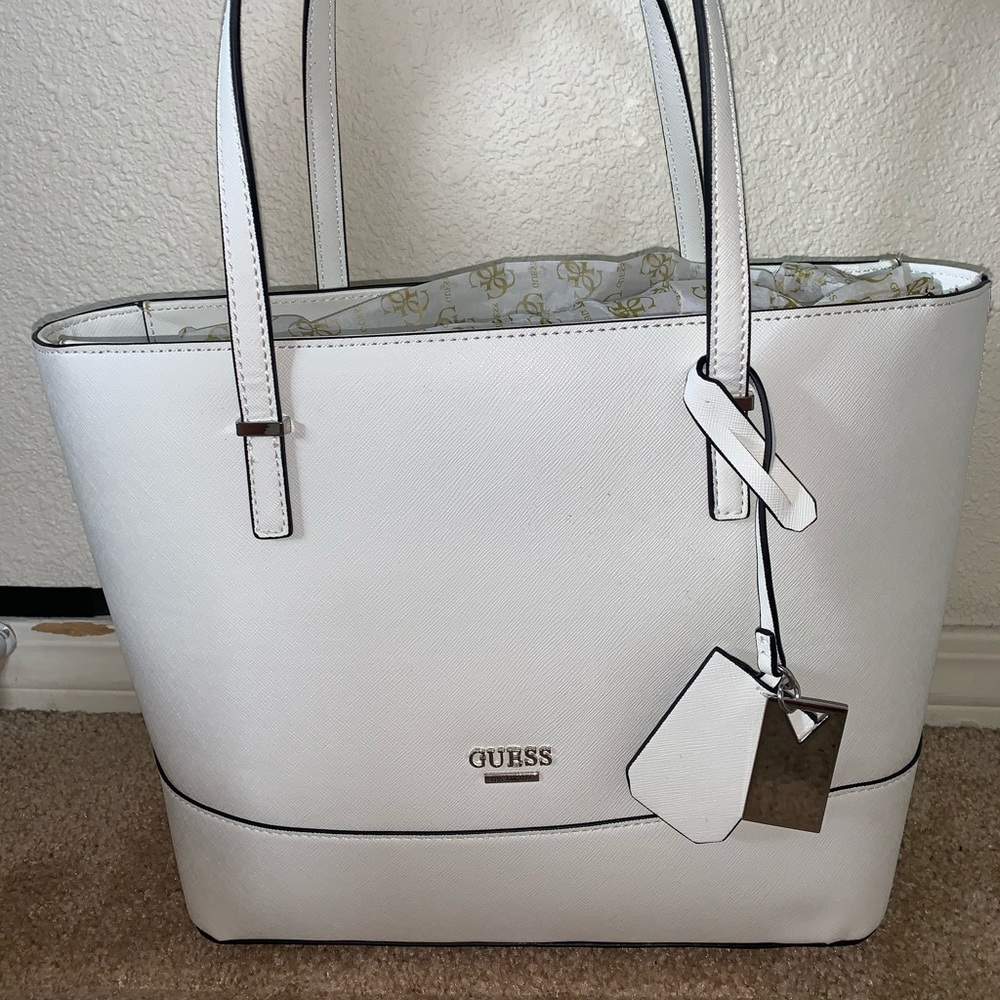 White Guess purse